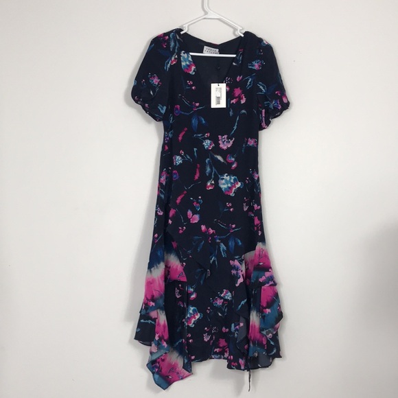 NWT TANYA TAYLOR Estrella Print Silk Midi Dress - Picture 5 of 14